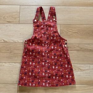 3/$20 Tahari girls corduroy overall dress with floral print